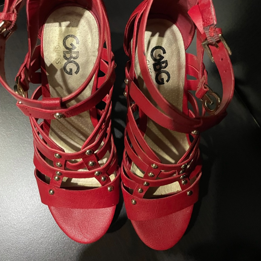 Guess Wedges Platform Red Sexy and Comfortable